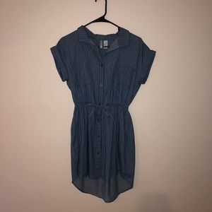 High-low striped dress